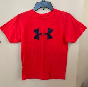 Under Armour Youth Boys Medium Heat Gear Red Short Sleeve T Shirt YMD - Picture 1 of 3