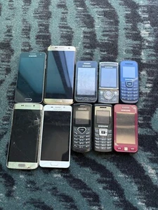 Job Lot 181 - 10x Untested Mixed Samsung Faulty Mobile Phones Spares Repairs - Photo 1 sur 2