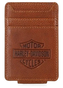 Leder Geldklammer, Harley-Davidson Herren Bar & Shield - Cognac #MWM063/35 - Bild 1 von 2
