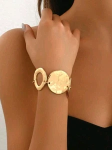 Pulsera informal minimalista creativa de moda círculo hueco geométrico nueva - Imagen 1 de 4