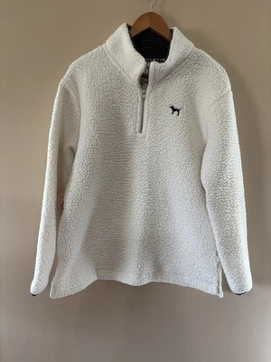 Pullover Victoria’s Secret ROSA Sherpa 1/4 Cremallera Marfil Gran Tamaño Para Mujer Talla S Foto 1 de 4