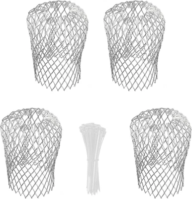 4Pack Gutter Downspout Guards 3.5 Inch Aluminum Leaf Filter Strainer for Gutter - Image 1 of 4