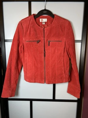 Chaqueta de gamuza 100 % cuero genuino BERNARDO B COLLECTION BYKE MOTO talla M Foto 1 de 4