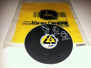 NEW JOHN DEERE 200 212 214 300 312 314 316 317 318 400 420 IGNITION SWITCH DECAL - Picture 1 of 1