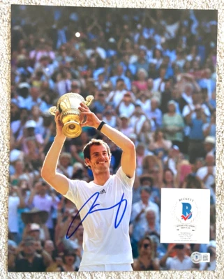 FOTO FIRMADA POR ANDY MURRAY 11X14 WIMBLEDON US OPEN 2012 2016 OLIMPICOS LONDRES BASA Foto 1 de 2