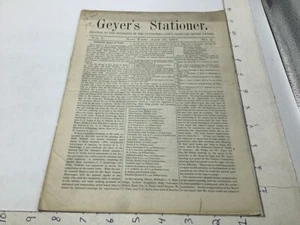 orig Issue #1 of GEYER'S STATIONER -- APRIL 19, 1877; 20pgs - DIXON'S GRAPHITE - Picture 1 of 11