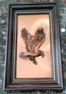 Vintage Coppercraft 3-D American Eagle Framed Picture Art. - Picture 1 of 14