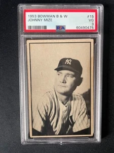 1953 bowman b&w Johnny Mize psa 3 YANKEES - Picture 1 of 2