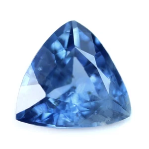 Certified Natural Ceylon Blue Sapphire 0.61ct VS Clarity 5mm Sri Lanka Trillion - Picture 1 of 3