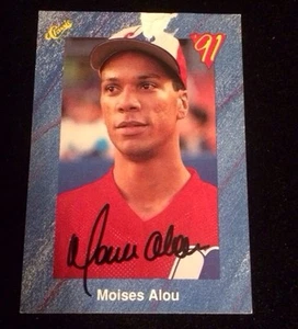 MOISES ALOU 1991 CLASSIC Autographed Signed AUTO Baseball Card T60 EXPOS - Picture 1 of 1