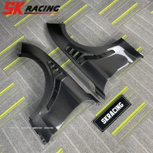 Cubierta de guardabarros lateral del capó del parachoques delantero de fibra de carbono real para Ford Mustang 2018-2023 - Imagen 1 de 16