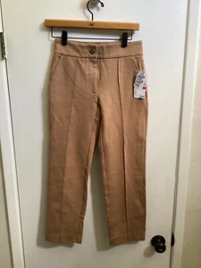 Women NWT "Michael Kors" dark tan stretchy casual pants Size P/XS Reg. $98.00 - Picture 1 of 2