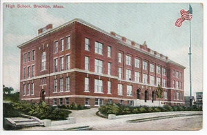 Postal reverso dividido de High School Brockton MA Massachusetts publicada en 1908 - Imagen 1 de 15