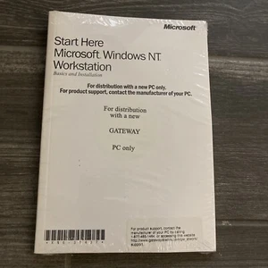 Vtg Start Here Microsoft Windows NT Stacja robocza Podstawy Instrukcja instalacji Nowa - Zdjęcie 1 z 2