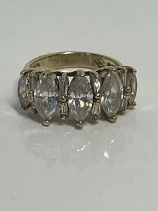 Vermile Zirkonia Bandring Größe 6 Sterlingsilber - Bild 1 von 6