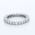 1 CT G SI2 Round Brilliant Natural Certified Diamonds 18k Gold Eternity Ring