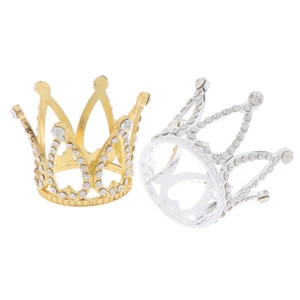 Mini Crown Princess Topper Crystal Pearl Children Hair Ornaments Party Decoy3 - Imagen 1 de 14