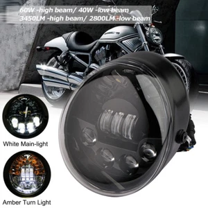 Faro LED de haz alto/lo de 7" luz de señal de giro para Harley VRSC V-ROD VRSCR VRSCA - Imagen 1 de 12