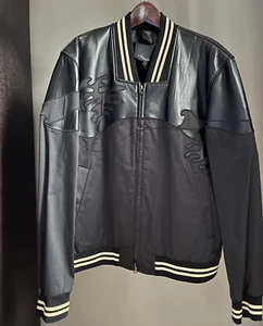 3.1 phillip lim mens bomber jacket black/gold trim, size large - Picture 1 of 6
