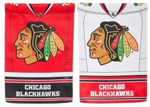NHL Team Sports Chicago Blackhawks 14S4355BLJ SUEDE FOIL Garden Flag 12.5" x 18" - Bild 1 von 1