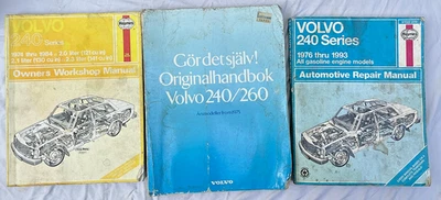 Lot of 3 Volvo Manuals 240/260 Series Sweden + Haynes Repair Owner's Workshop - Image 1 of 4