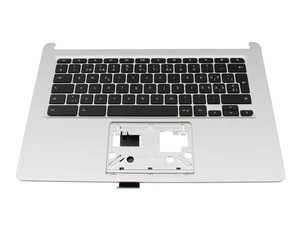 Clavier original Acer 6B.AUEN7.019 avec top case CH (suisse) noir/argent - Photo 1/5