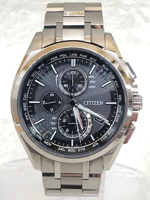 CITIZEN ATTESA H804 Titanium Eco-Drive relógio controlado por rádio super titânio - Imagem 1 de 4
