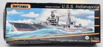 Matchbox 1:700 USS Indianapolis Heavy Cruiser. Plastic model kit. #40165 - Image 1 of 4
