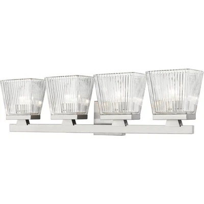 Z-Lite 1936-4V-BN Astor 4 luces 29 pulgadas níquel cepillado tocador luz de pared Foto 1 de 4