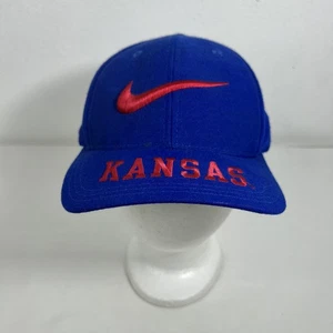 Kansas Jayhawks wool blend Hat Cap SnapBack Blue Basketball Nike Team Sports - Picture 1 of 7
