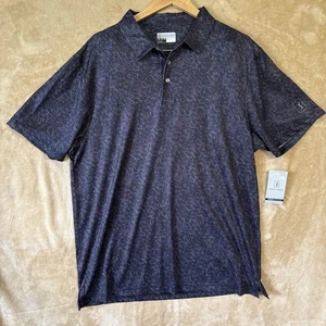 PGA Tour Pro Series NWT Men's Stretch Purple Trippy Polo Golf Shirt Size XL - Picture 1 of 8