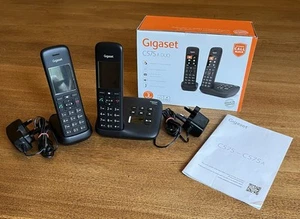 Gigaset C575A Duo Telefon bezprzewodowy, podwójna słuchawka, sekretarka i blok uciążliwych - Zdjęcie 1 z 7