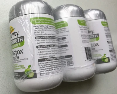 Nature's Liver Detox Milk Thistle High Strength 50 Adult Vita Gummies x 3 Packs - image 1 of 4