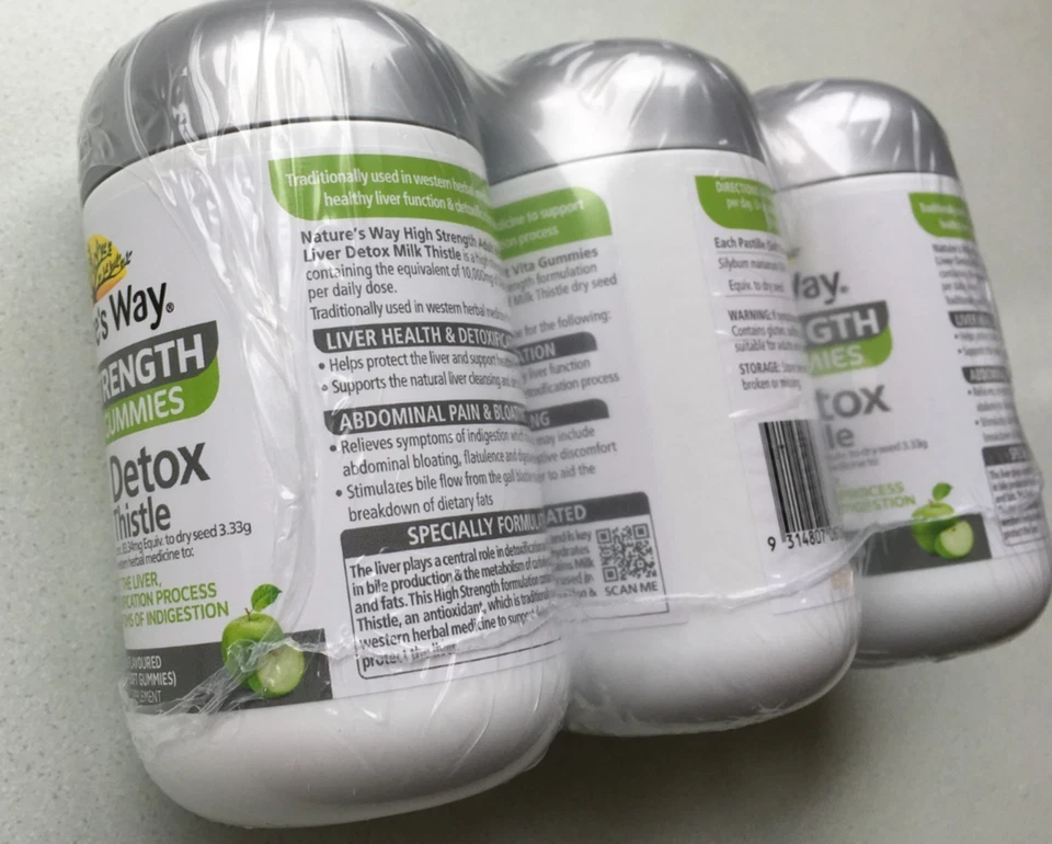 Nature's Liver Detox Milk Thistle High Strength 50 Adult Vita Gummies x 3 Packs - image 1 of 4