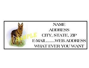 GERMAN SHEPHERD ADDRESS LABELS COOL!!! #1 - Picture 1 of 1