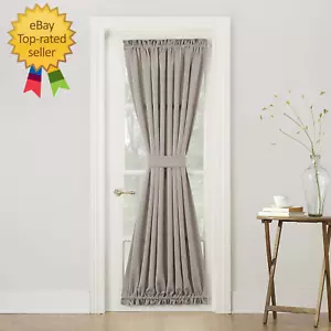 Barrow Energy Efficient Rod Pocket Door Curtain Panel, 54" X 72", Stone - Picture 1 of 6