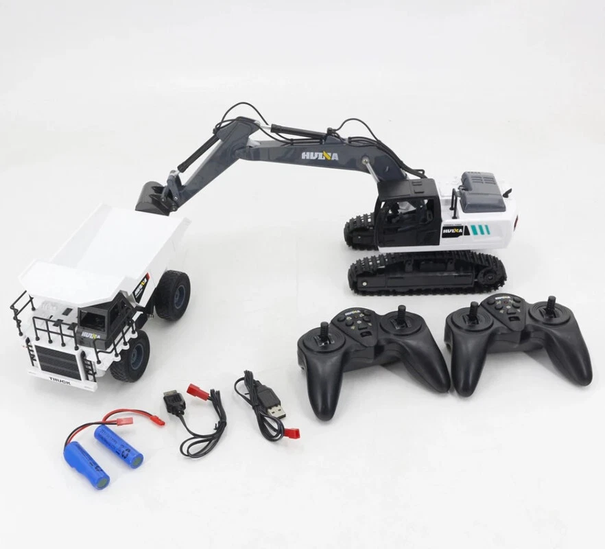 Huina 1559 Set combo RC Escavatore Camion Radiocomandato RC  1:24 - Immagine 1 di 4