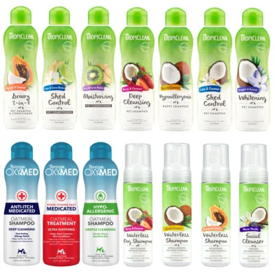 Tropiclean Dog Grooming Shampoo & Conditioner Cocount Waterless Smell Fresh! - Image 1 of 4