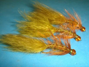 MOSCAS DE PESCA CON MOSCA - SANGUIJUELA CABEZA CALABAZA OLIVA talla #10 (6 piezas) - Imagen 1 de 5