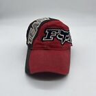 Fox Team Factory Racing Hat Red & Black Y2K Adjustable Strap One Size Fits Most