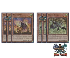 Yugioh! 3x Dream Oily Cicada BLCR Ultra Raro 1a Edición Casi Nuevo - Imagen 1 de 1