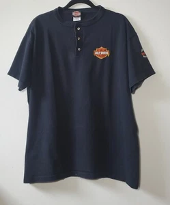 Harley Davidson Mens Shirt Button Rocky Mountain Englewood Colorado XL Vntg HD - Picture 1 of 6