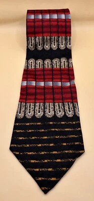 Corbata de seda Carlo Palazzi Couture vintage Art Deco para hombre usada en excelente estado Foto 1 de 3