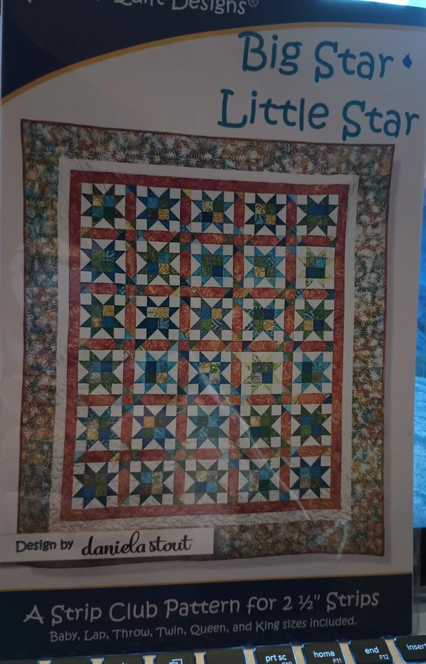 Big Star Little Star Cozy Quilt Designs Pattern CQD01181 Baby Lap Throw Twin - Image 1 of 1