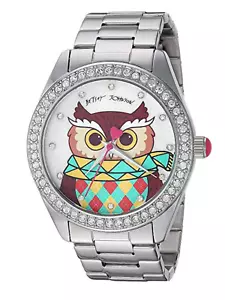 Betsey Johnson Women's BJ00048-279 - Argyle Owl Motif Dial Metal Case Watch - Picture 1 of 1