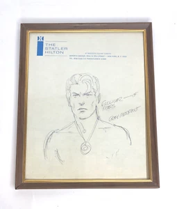 Schizzo artistico originale Gray Morrow Gullivar Jones incorniciato firmato - Foto 1 di 7
