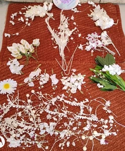  Vintage Milliner’s Millinery Flowers Hat Maker Wedding Décor Pearl Bead Sprays - Picture 1 of 10