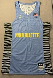 Men’s Marquette Basketball Jersey Player Issued PE Lt Blue Sz 44 L+2 2016-2017 - Picture 1 of 4