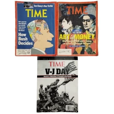 Time Magazines Lot Of 3 Vintage August-November 1989 & V-J Day Anniversary Book Foto 1 de 4