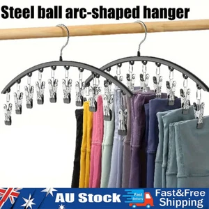5X Curved Hanger Organizer With 10 Clips Suitable For Yoga Pants And Leggings A - Picture 1 of 9